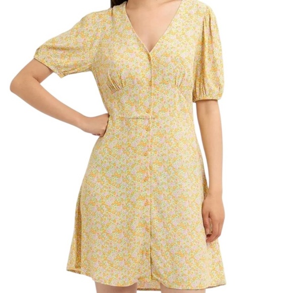 & Other Stories NEW Yellow Zora Mini Dress - Picture 1 of 6